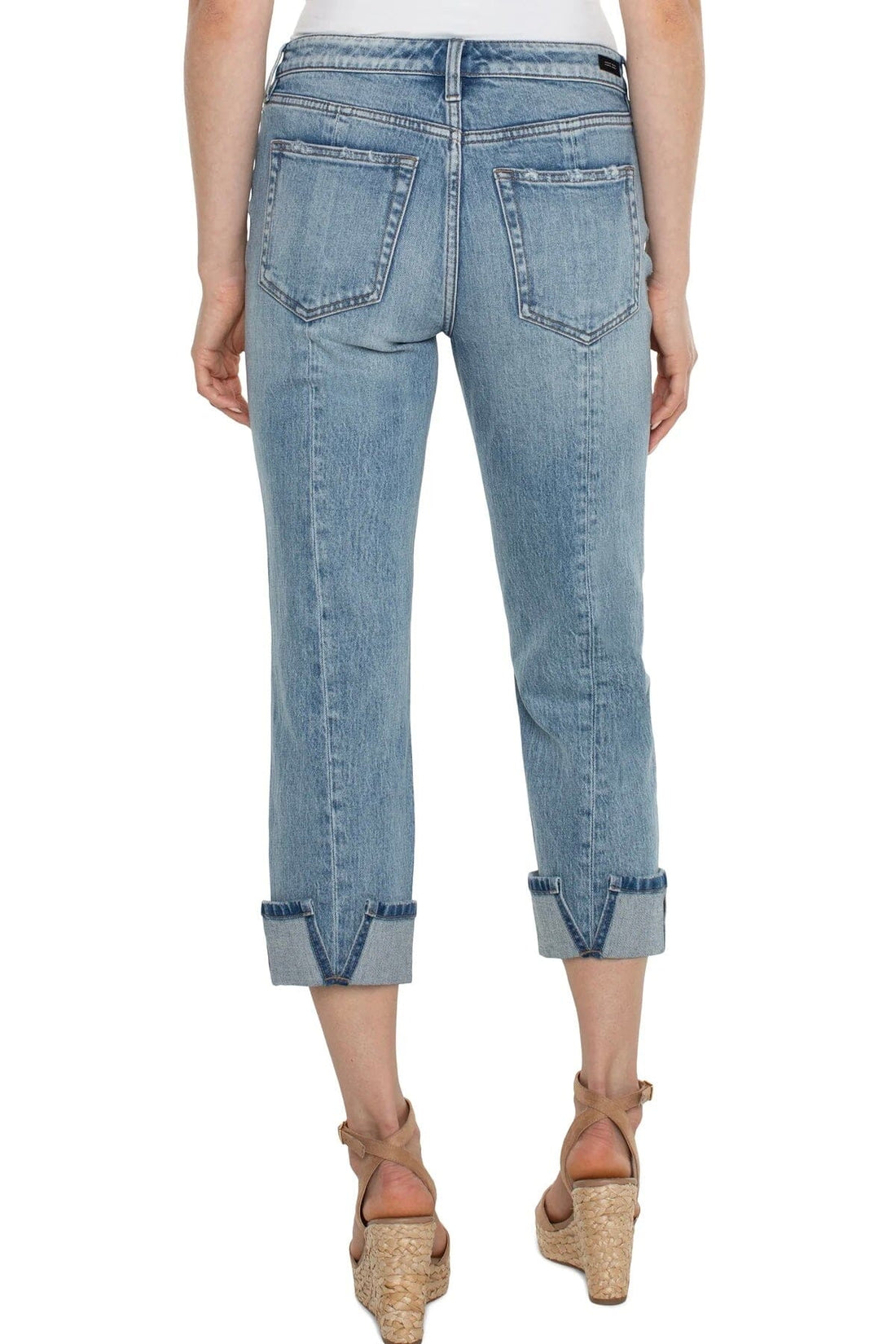Marley Girlfriend Cuffed With Back Seam JEANS LIVERPOOL 