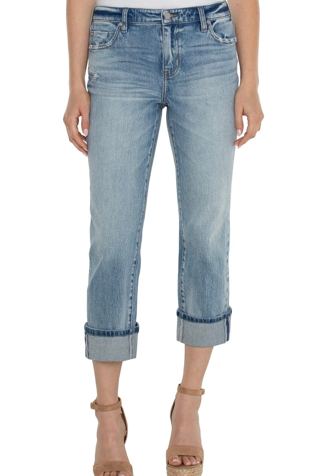 Marley Girlfriend Cuffed With Back Seam JEANS LIVERPOOL 
