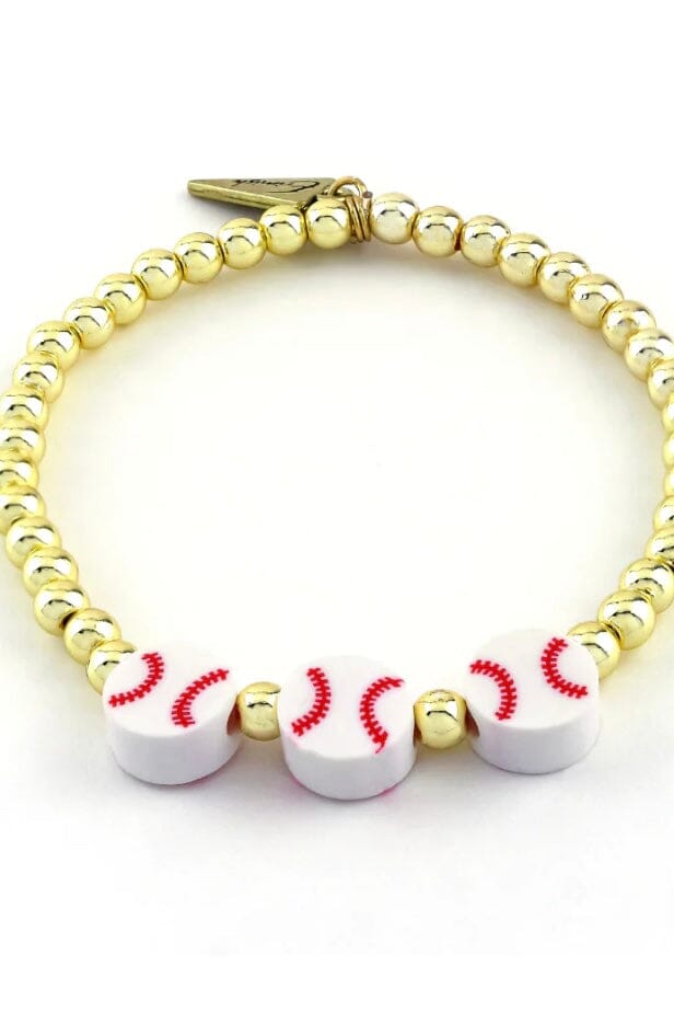Gold Baseball Bracelet JEWELRY ERIMISH 