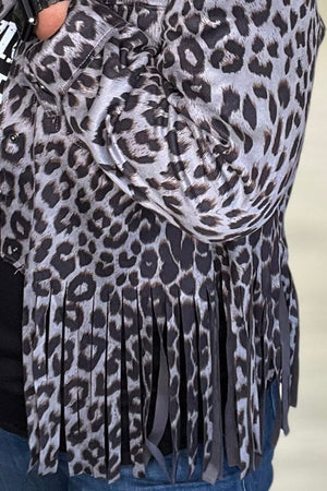 Fringe Leopard Print Jacket OUTFIT COMPLETER ODDI 