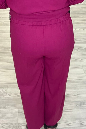 Pull On Wide Leg Crop Trouser BOTTOMS Liverpool 