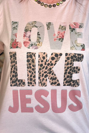 Love Like Jesus Print Tee MISSY BASIC KNIT K Lane's & Co. 