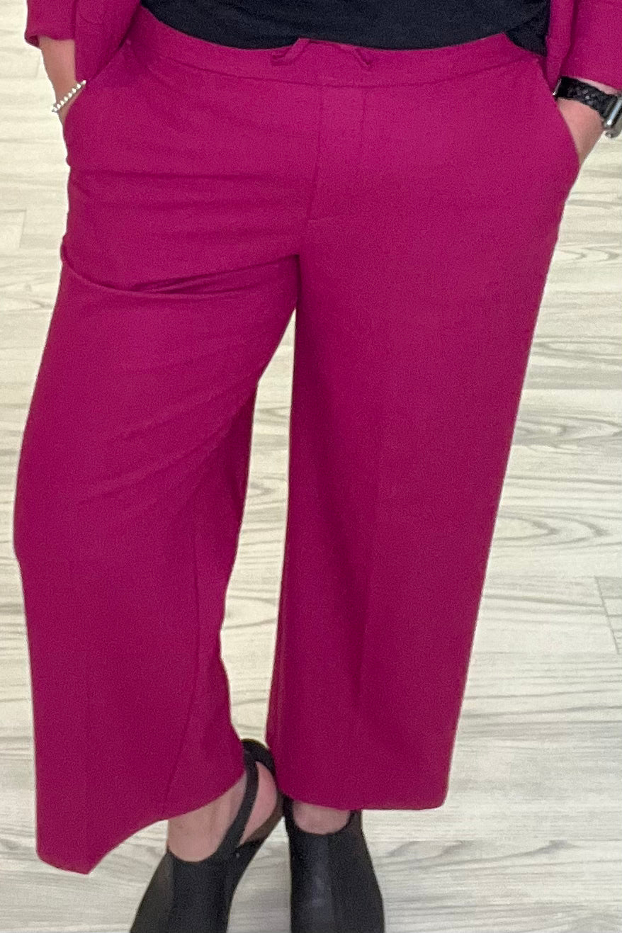 Pull On Wide Leg Crop Trouser BOTTOMS Liverpool 