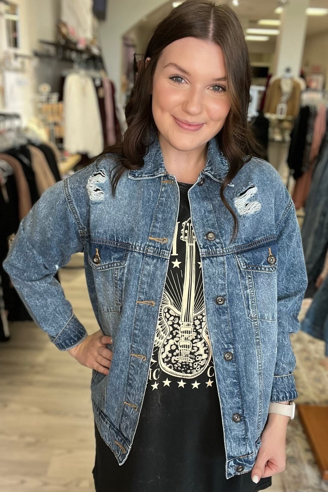 Oversized Jean Jacket OUTFIT COMPLETER K Lane's & Co. 