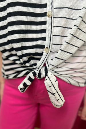 Striped Button Front Top JRTOP CASUAL TOP K Lane's & Co. 