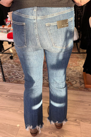 High Rise Frayed Ankle Jeans JEANS Risen 