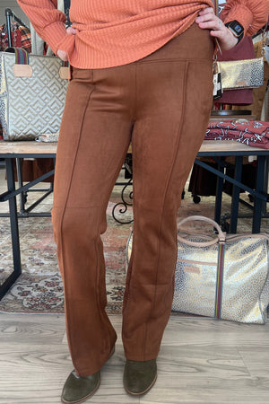 Pearl Flare Pant BOTTOMS LIVERPOOL BROWN XS 