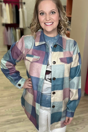 Spring Multi Plaid Shacket OUTFIT COMPLETER K Lane's & Co. 