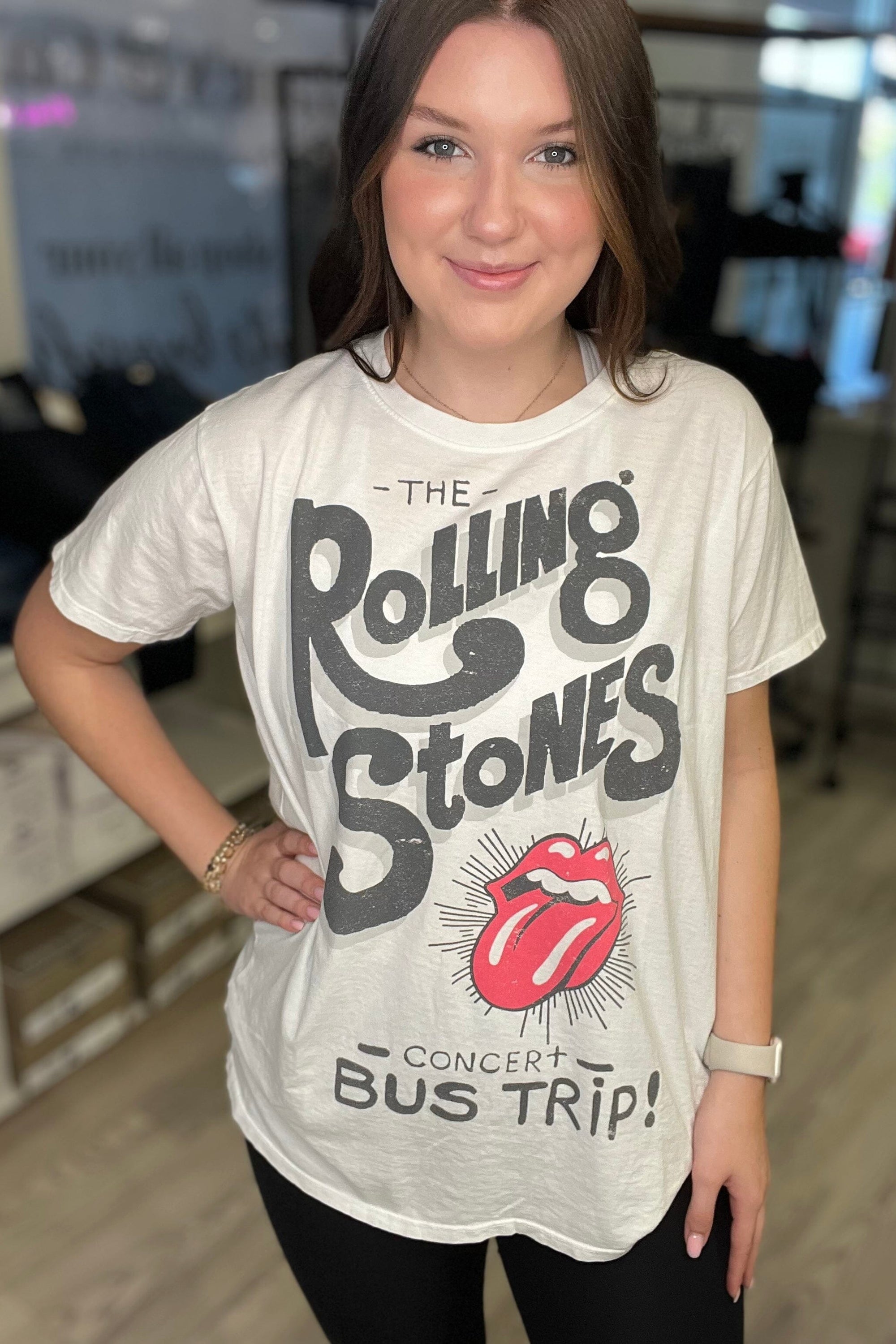 Rolling Stones Bus Trip Tee JRTOP CASUAL TOP RECYCLEDKARMA 