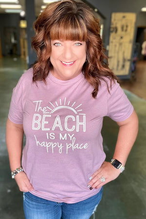 Beach is My Happy Place Graphic MISSY BASIC KNIT K Lane's & Co. 