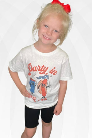 Kids Party in the USA Graphic Tee MISSY BASIC KNIT K Lane's & Co. 