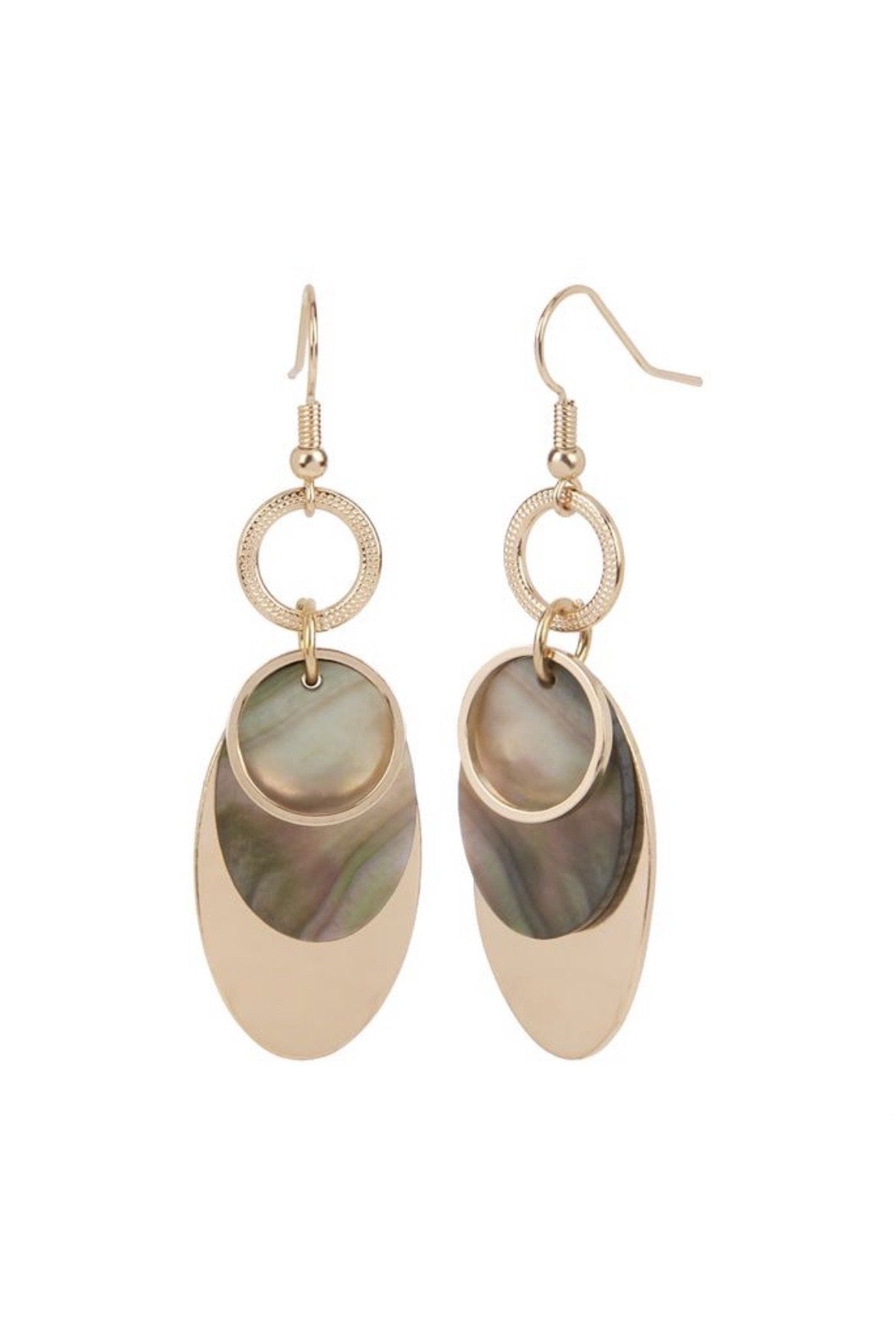 Gold Overlay with Abalone Dangle JEWELRY Whispers 