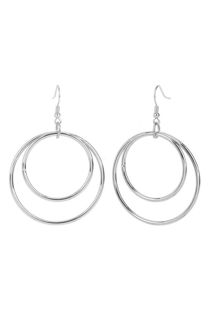 Silver Double Circles JEWELRY K.Lane's Boutique 